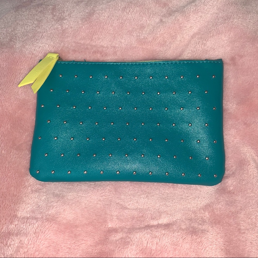 IPSY studded green bag with zipper